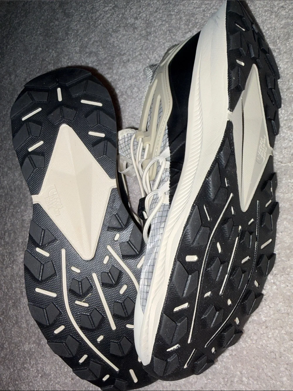 The North Face mens Beige, Black & Neon Trail Runners. Waterproof  comfortable